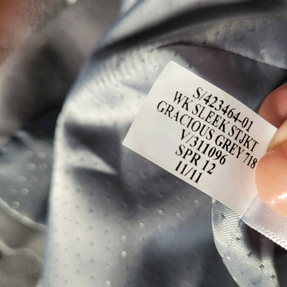 Banana Republic Womens Blazer Size 6 Gray Stretch Two Button Preppy Office Work - Picture 9 of 11